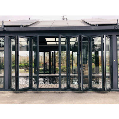 SFD High-end outdoor, courtyard, sun room, balcony multi-panel aluminum low-e glass folding door