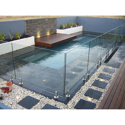 SH Tempered Glass railing application swimming pool