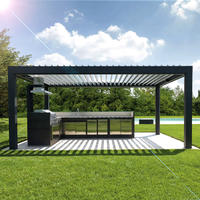 SL Outdoor motorized solar shade louver pavilion