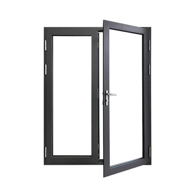SCD Aluminum double glass security hinge casement door